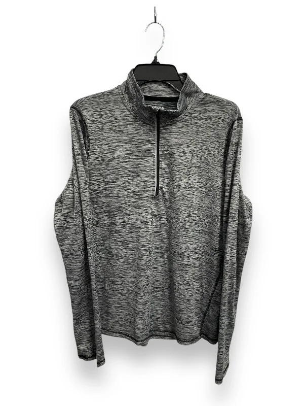 Athletic Top Long Sleeve Collar By Danskin In Grey, Size: L Tough Men's Military