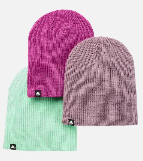 Burton Kids Recycled DND Beanie (3 Pack) Sporty Men's Athleisure 
