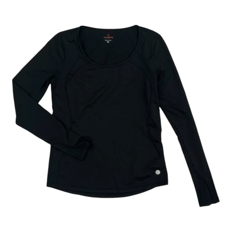 Athletic Top Ls Crewneck By Talbots In Black, Size:Sp Organic