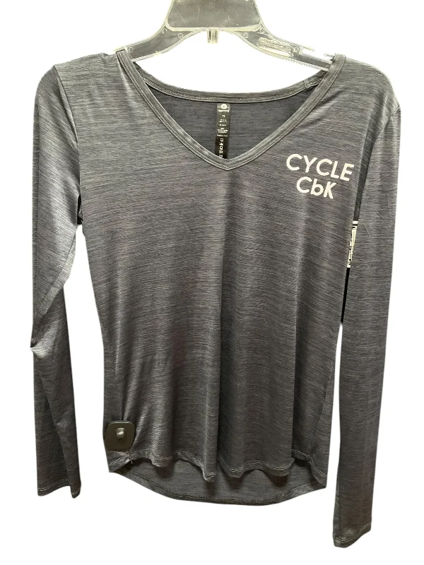 Athletic Top Long Sleeve Crewneck By 90 Degrees By Reflex In Charcoal, Size: Xs Casual Men's Short