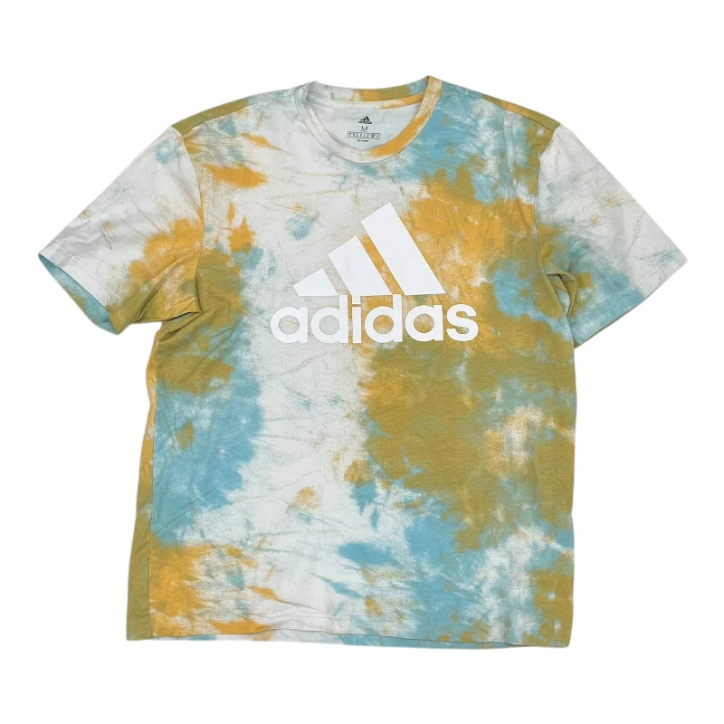 Athletic Top Ss By Adidas In Tie Dye Print, Size:M Artistic Men's Avant