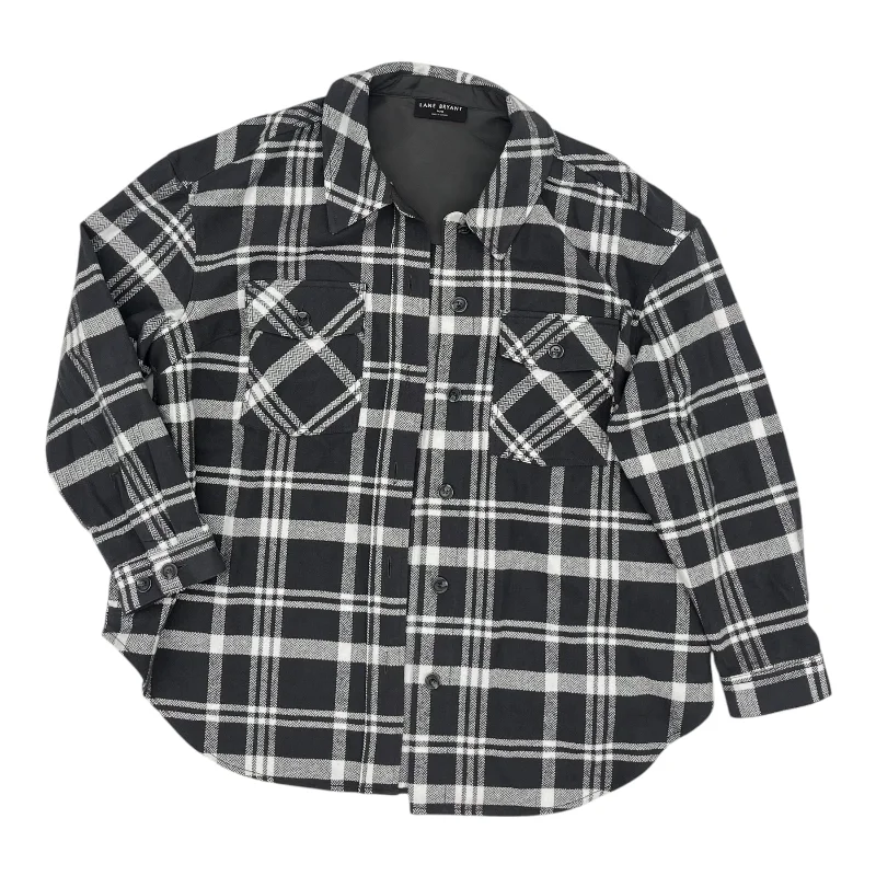 Jacket Shirt By Lane Bryant In Grey & White, Size:Xl Bold Men's Statement