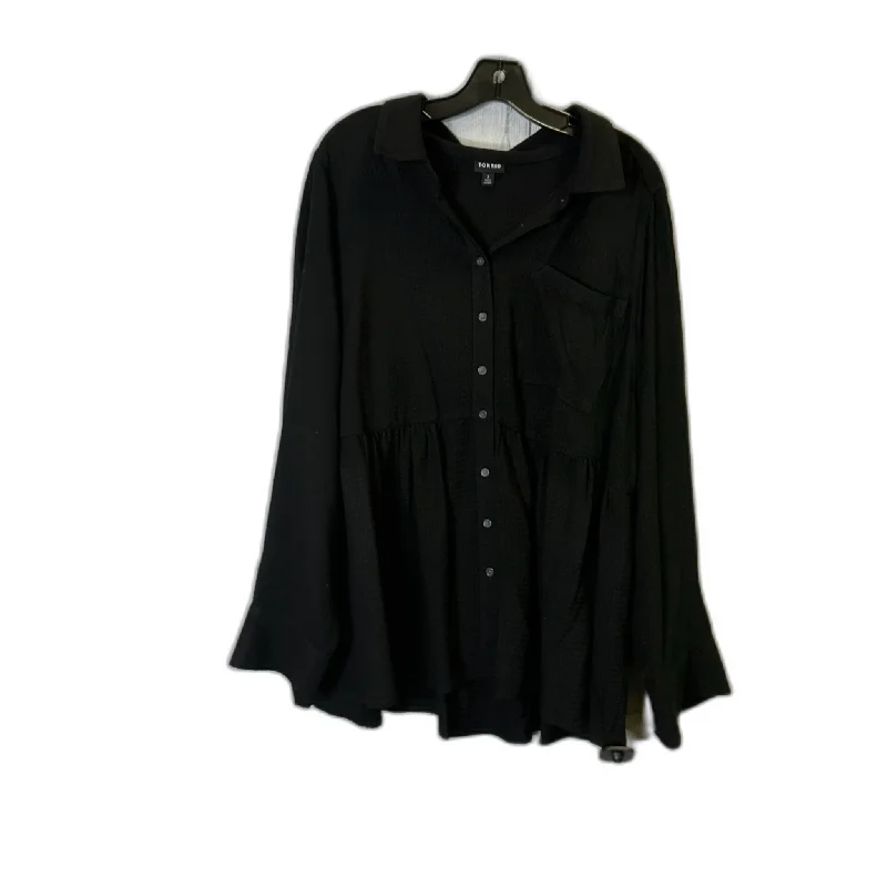 Top Long Sleeve Basic By Torrid In Black, Size: 3x Rugged Men's Outdoor 