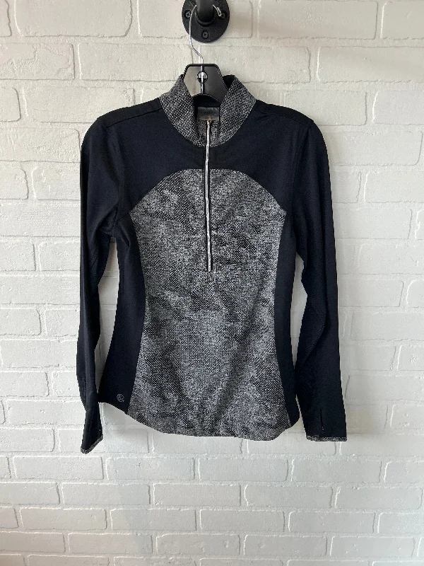 Athletic Top Long Sleeve Collar By Clothes Mentor In Black & Grey, Size: Xs Dynamic Men's Moto