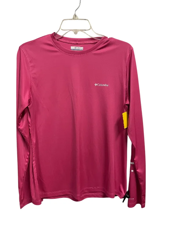 Athletic Top Long Sleeve Crewneck By Columbia In Pink, Size: M Lumberjack