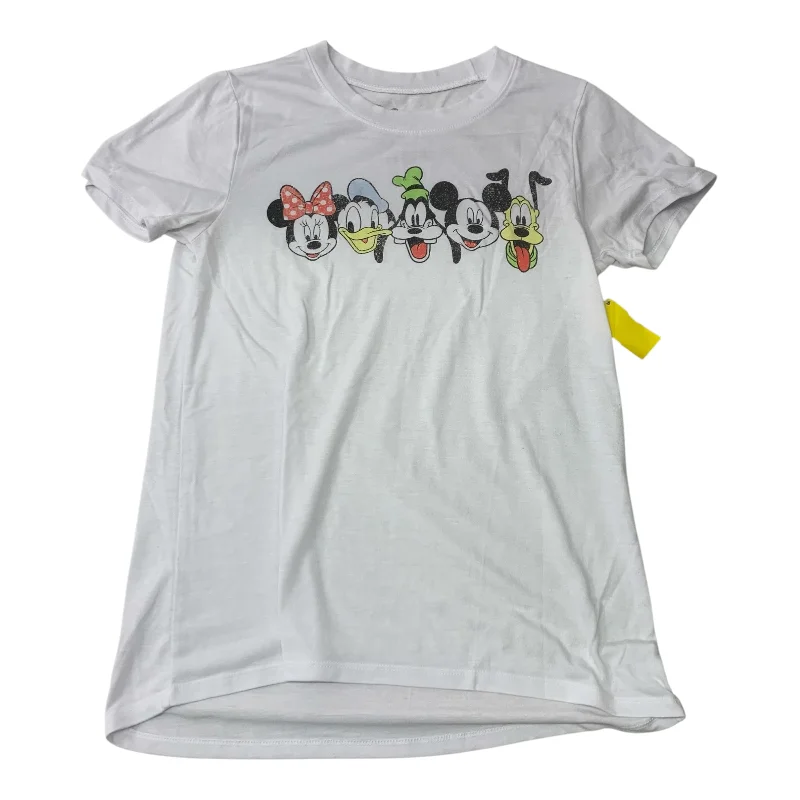 Top Short Sleeve By Disney Store In White, Size: Xs Laid