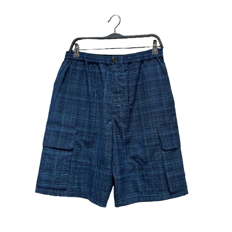 MARNI/Shorts/48/Wool/BLU/Plaid/ Relaxed Men's Beach