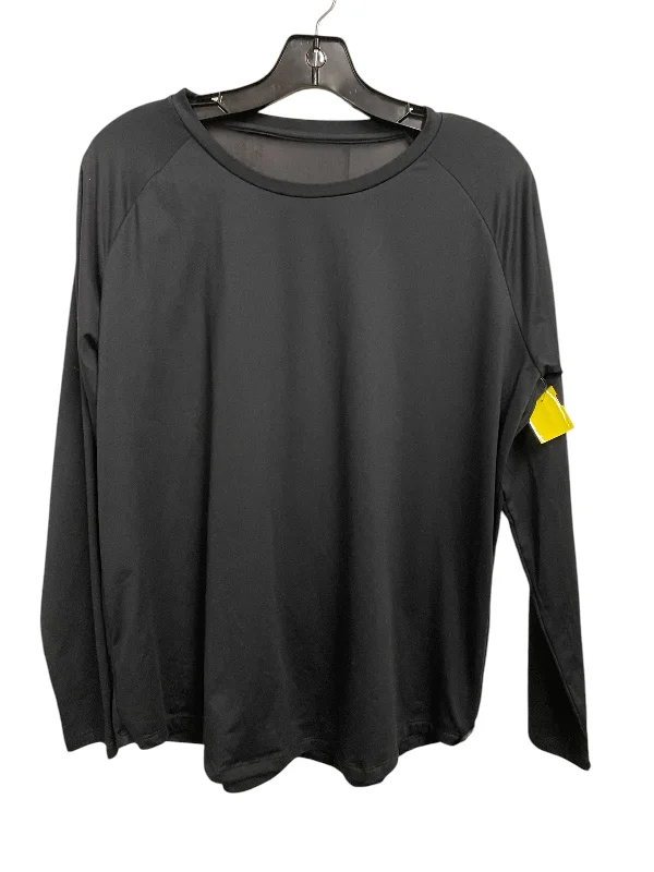 Athletic Top Long Sleeve Crewneck By Clothes Mentor In Black, Size: M Rugged Men's Outdoor 