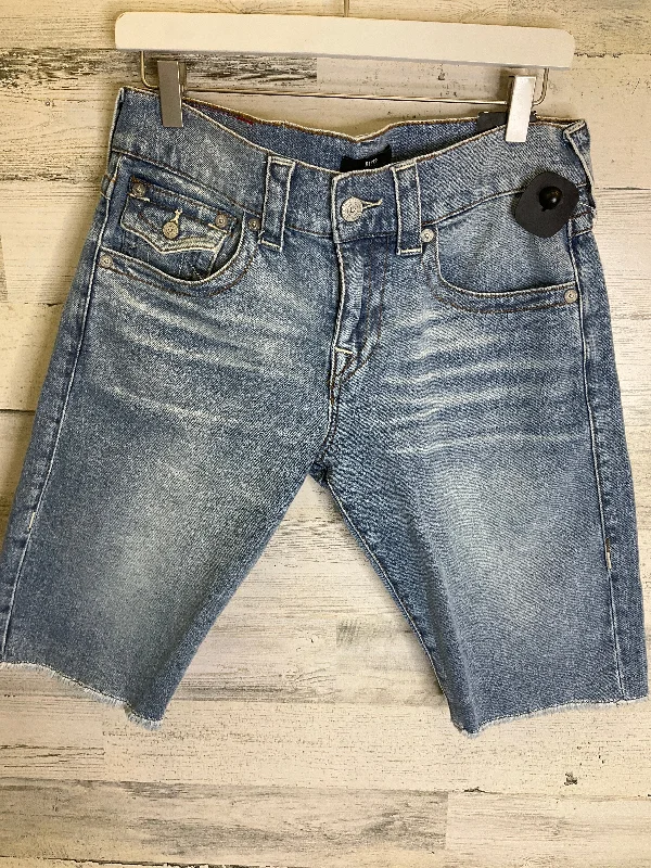 Shorts By True Religion In Blue Denim, Size: 6 Relaxed Men's Beach