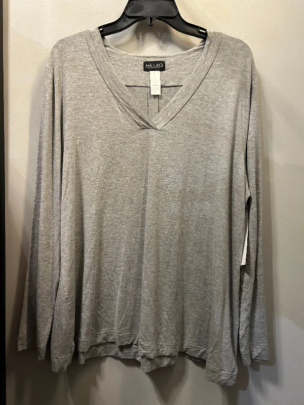 Top Long Sleeve Basic By hanro In Grey, Size: Xl Refined Men's Classic 