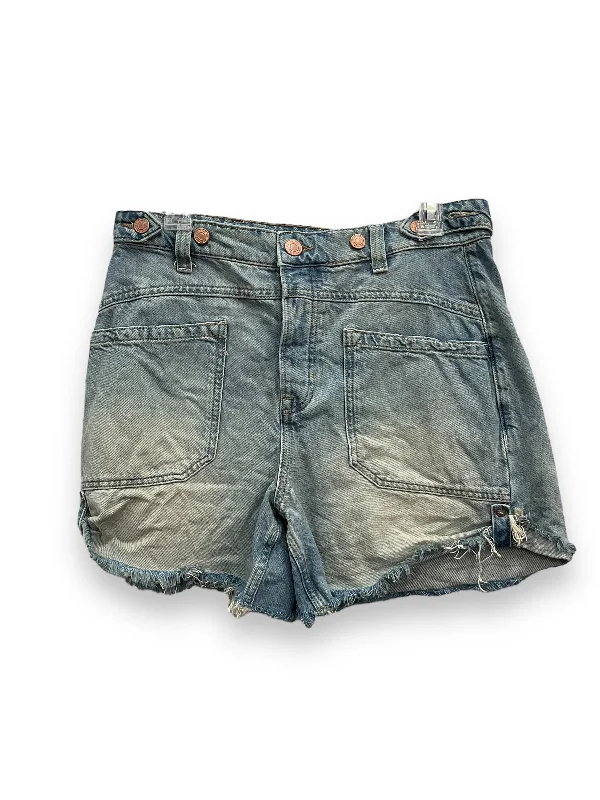 Blue Denim Shorts We The Free, Size 4 Polished Men's Satin