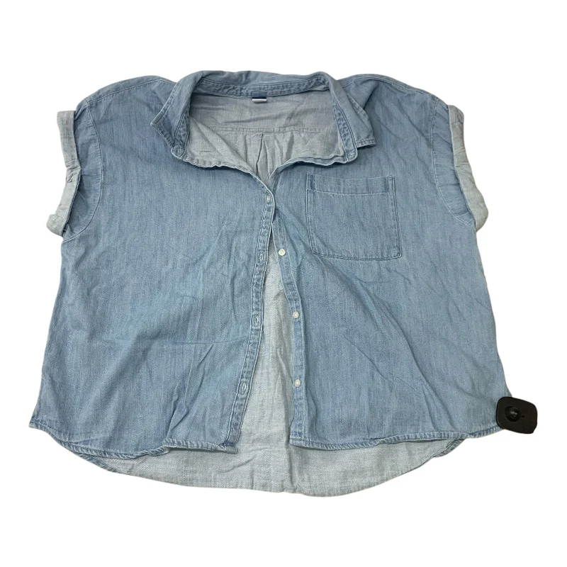 Top Short Sleeve By Old Navy In Blue, Size: M Rugged Men's Outdoor 