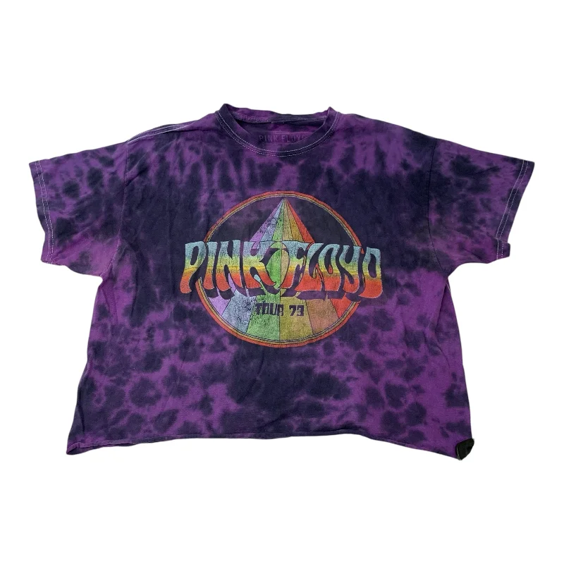 Top Short Sleeve By Pink Floyd In Purple, Size: M Athletic Men's Compression