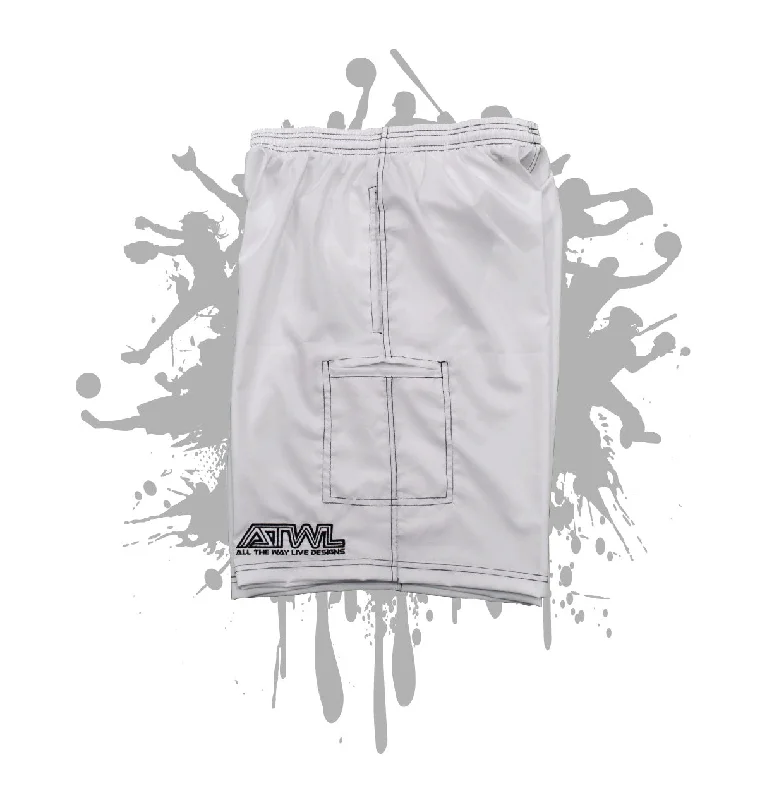 White Microfiber Stretch Short Elegant Men's Cashmere