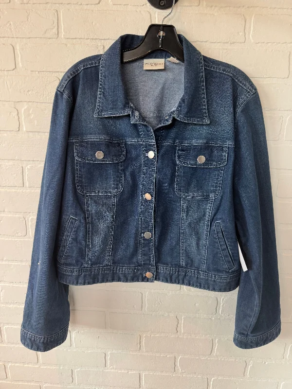 Jacket Denim By Chicos In Blue Denim, Size: Xl Athletic Men's High