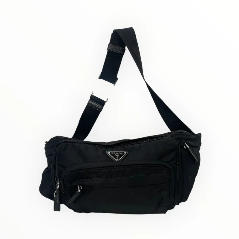 PRADA/Fanny Pack/Nylon/BLK/3 Pocket Belt Bag Tough Men's Tactical