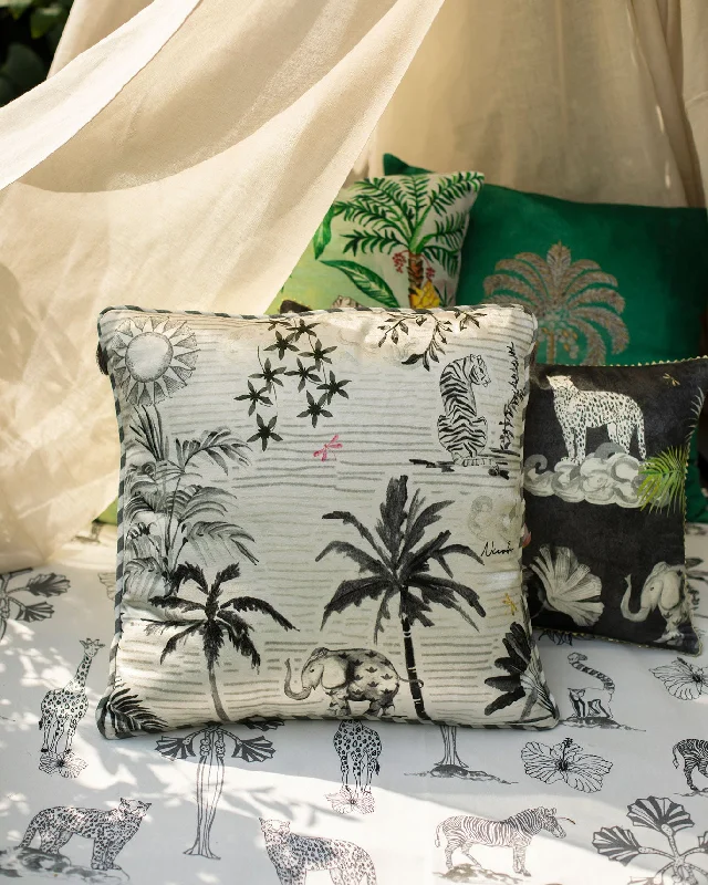 Periyar Cushion Cover - Ivory Modern Men's Tech