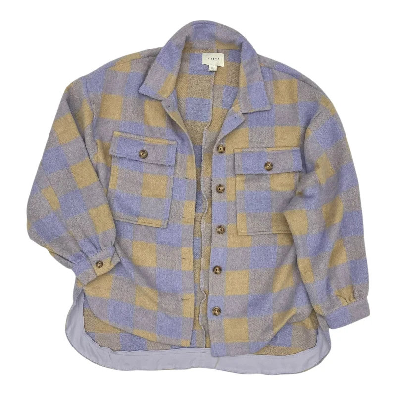 Jacket Shirt By Hyfve In Purple, Size:Xl Artistic Men's Hand