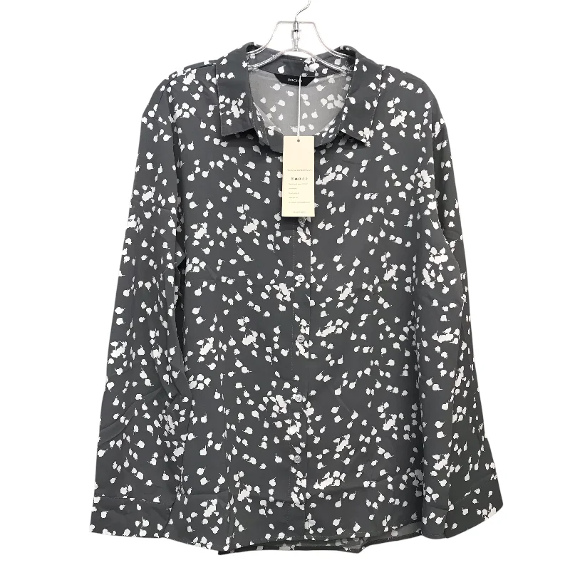Top Ls By Dokotoo In Grey & White, Size:Xl Hip Men's Retro