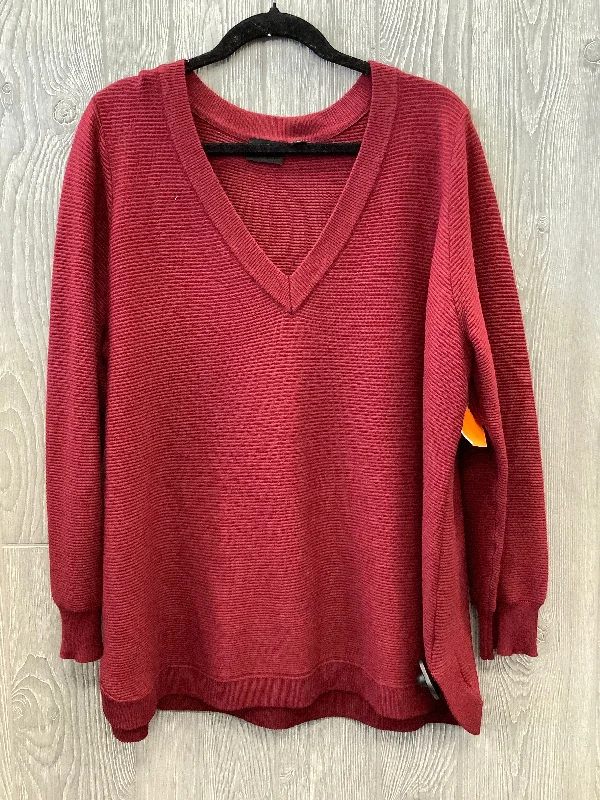 Top Long Sleeve By Cyrus Knits In Red, Size: 3x Sharp Men's Italian