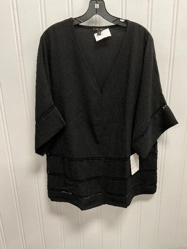 Top Short Sleeve By Stella And Dot In Black, Size: 1x Sophisticated Men's French